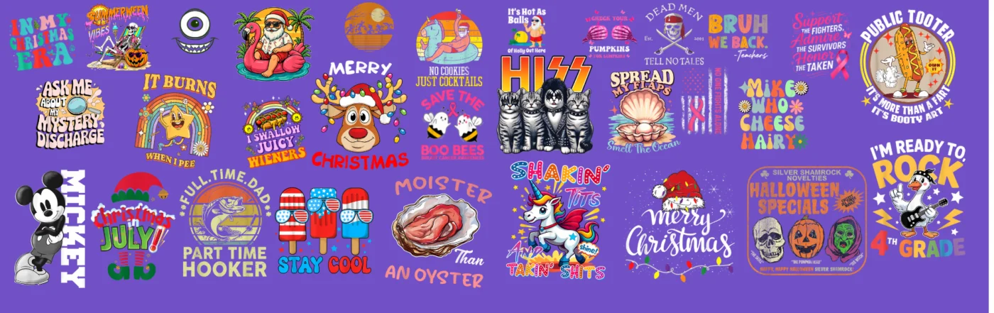 Custom t-shirt printing examples