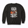 All Star DAD Of Birthday Boy Basketball Soccer Sweatshirt showcasing durable