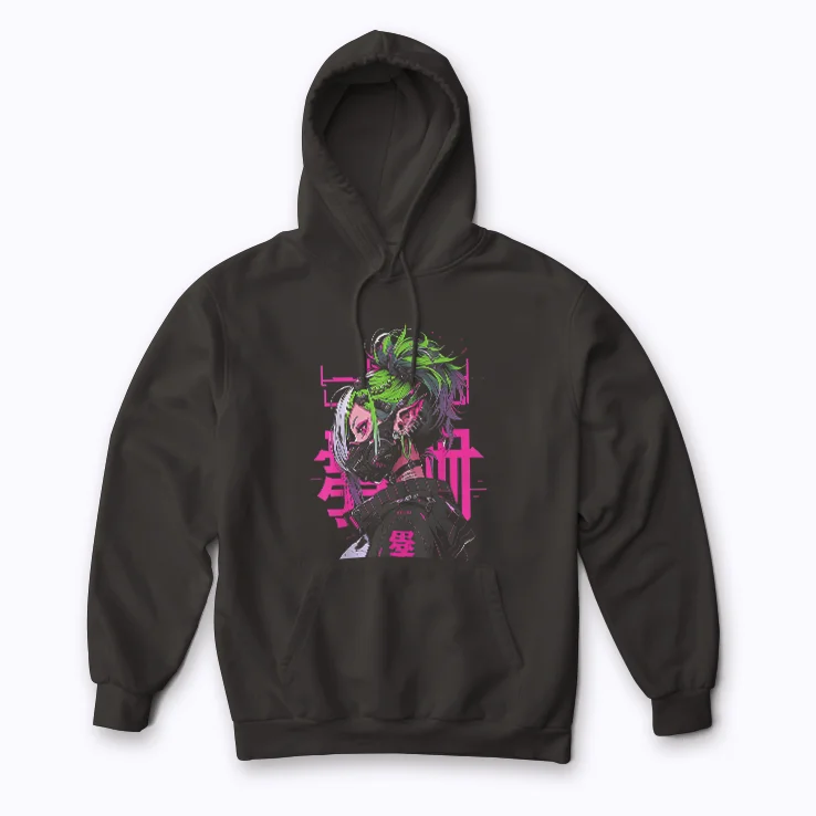 Anime Manga Cyberpunk Aesthetic Techwear Harajuku Hoodie