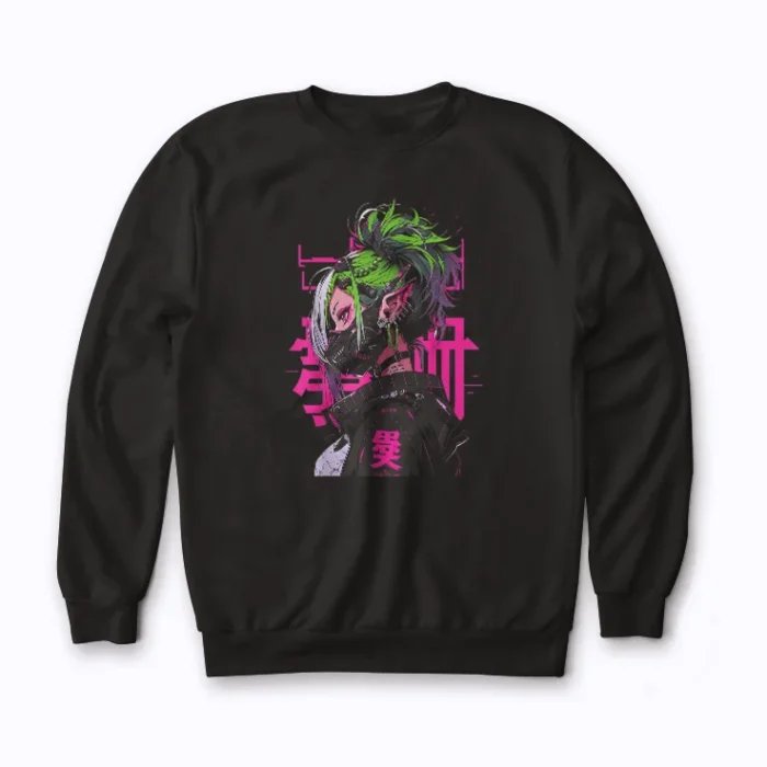 Anime Manga Cyberpunk Aesthetic Techwear Harajuku Sweatshirt
