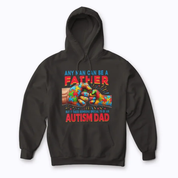 Autism Dad Gifts Awareness Hoodie with comfortable fit and bold design
