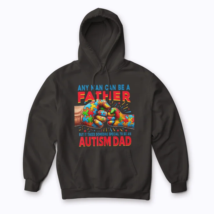 Autism Dad Gifts Awareness Hoodie with comfortable fit and bold design