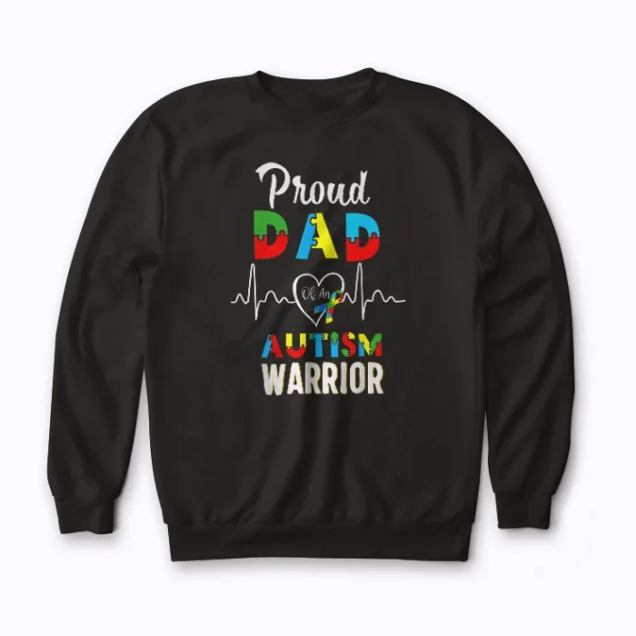 Autism Family Matching Awareness Sweatshirt showcasing coordinated family artwork