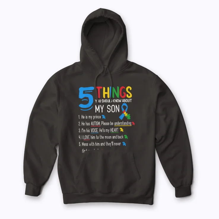 Autism Parents Kids Awareness Hoodie offering warmth and a bold awareness graphic