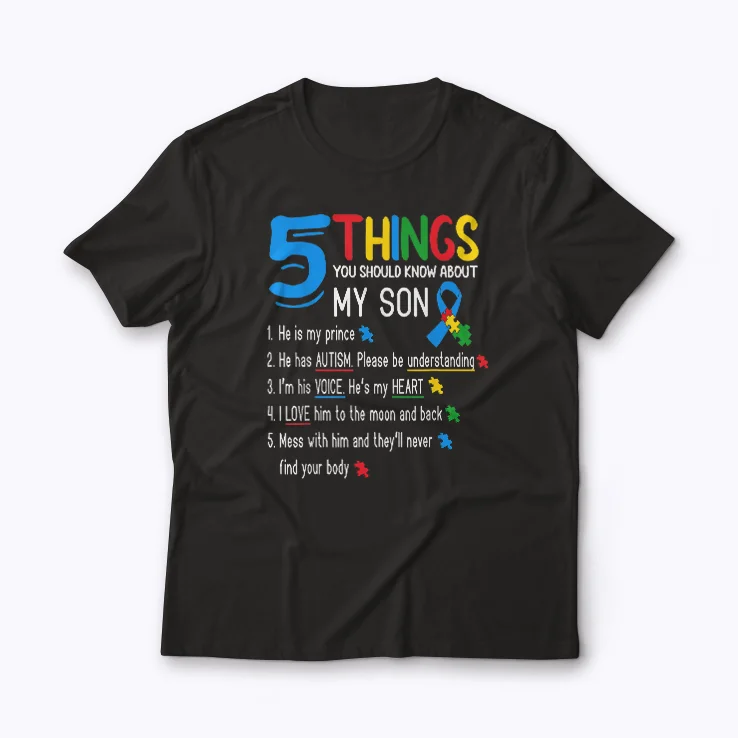Autism Parents Kids Awareness T-shirt featuring a vibrant supportive design