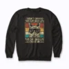 Best Cat Dad Ever Vintage Sweatshirt with retro cat dad artwork