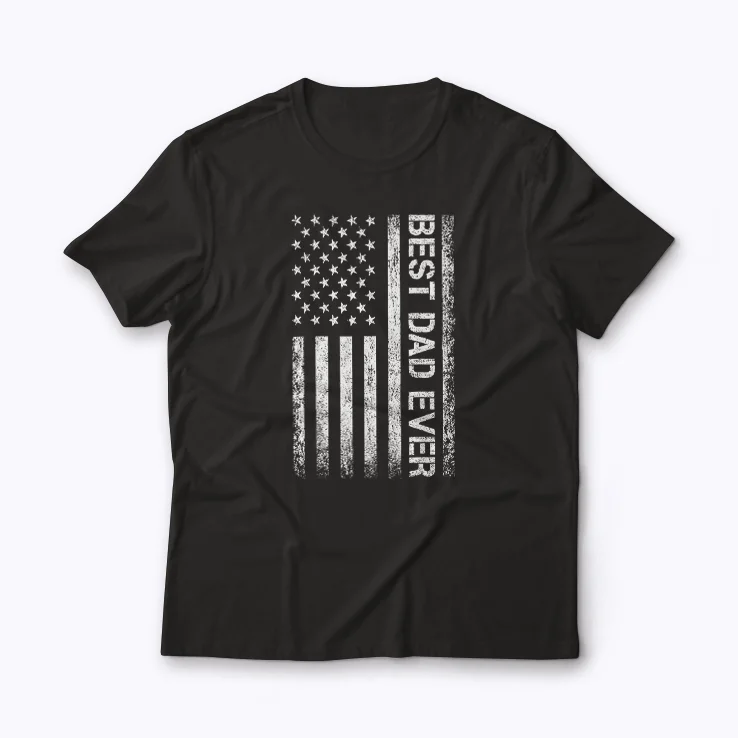 Best Dad Ever Black Fathers Day T-shirt – soft cotton