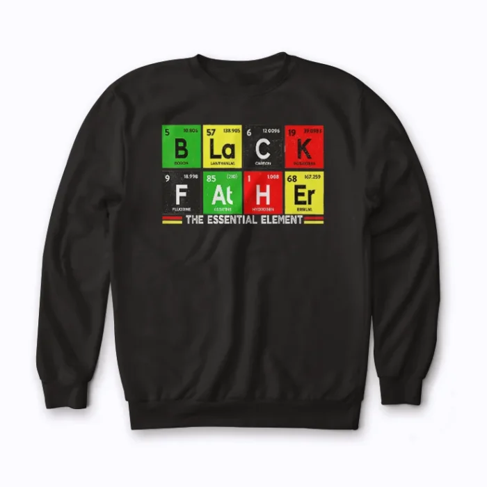 Black Dad Pride Essential Element Sweatshirt front view