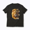 Black Lion Father Leader King T-shirt featuring a majestic lion graphic on soft cotton.