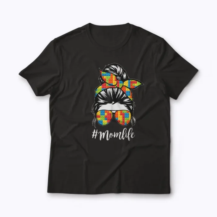 Building Block Mom Messy Bun Master Builder Gift T-shirt