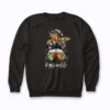 Building Block Mom Messy Bun Master Builder Gift Sweatshirt