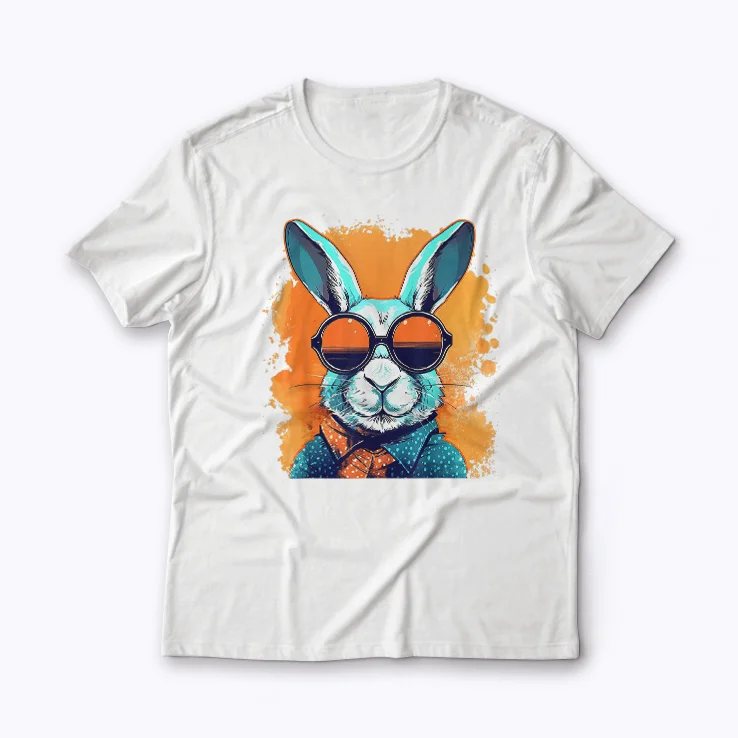Bunny Face With Sunglasses Cap Easter Day T-shirt for Easter fun