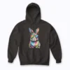 Stay warm with Bunny Face With Sunglasses Easter Day hoodie