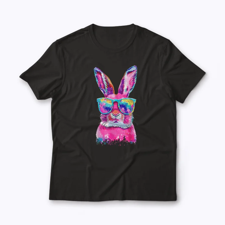 Bunny Face With Tie Dye Glasses Happy Easter shirt adds festive charm
