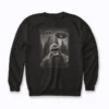 CAT Funny Graphic Bigfoot Sasquatch Alien UFO Sweatshirt featuring a funny cat design.