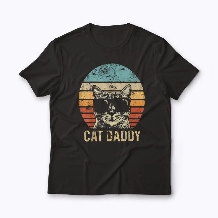Cat Daddy Lover Vintage Gift T-shirt featuring vintage cat dad design
