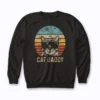 Cat Daddy Lover Vintage Gift Sweatshirt showcasing vintage cat dad artwork