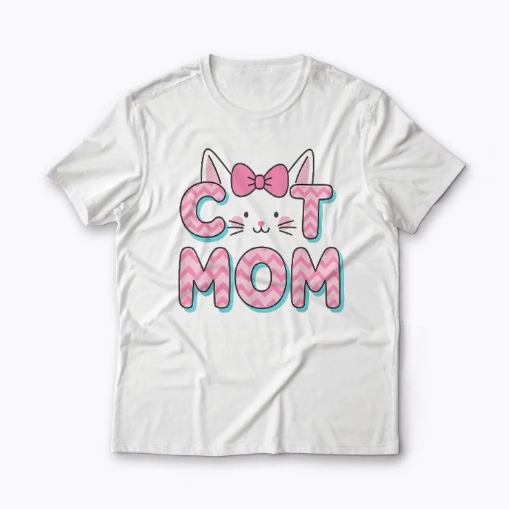 Cat Mom I Love My Cat Gift for Women Mothers Day T-shirt