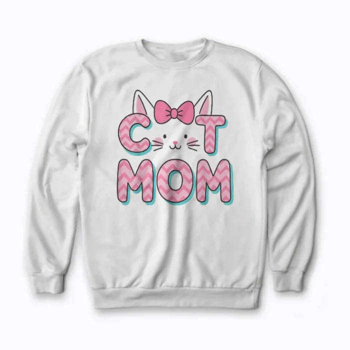 Cat Mom I Love My Cat Gift for Women Mothers Day Sweatshirt