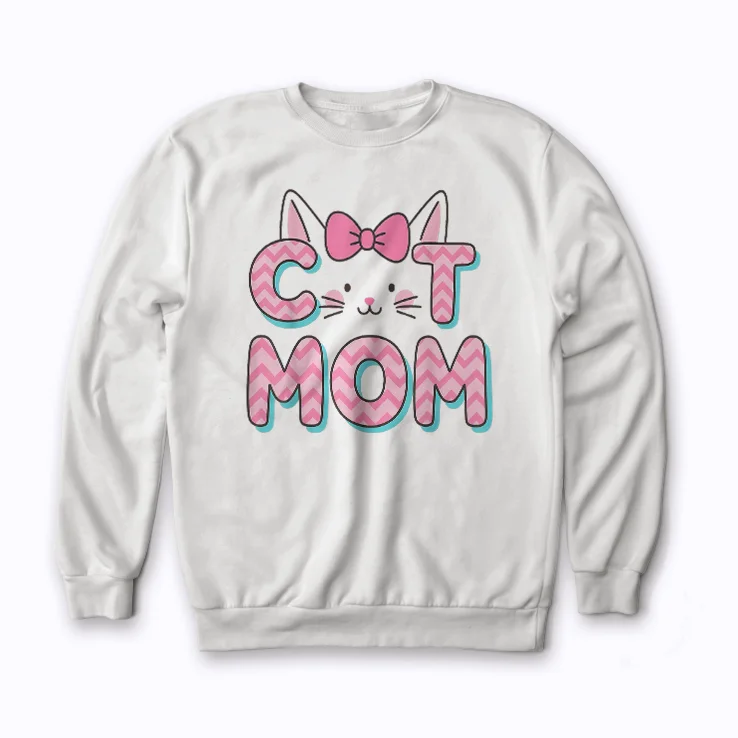 Cat Mom I Love My Cat Gift for Women Mothers Day Sweatshirt