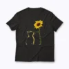 Cat Mom Sunflower Mothers Day Gift for Cat Lovers T-shirt