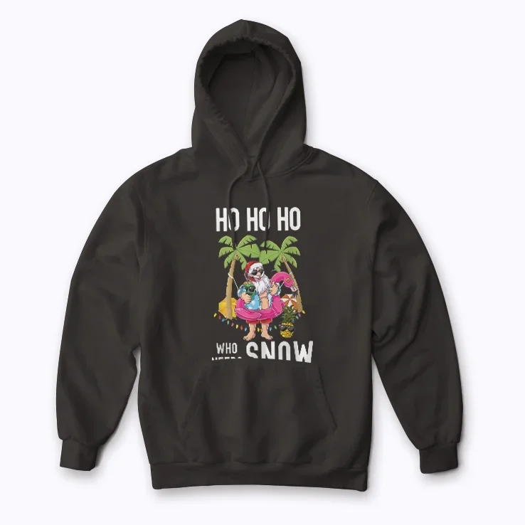 Christmas In July Palm Tree hoodie featuring holiday palm tree graphic