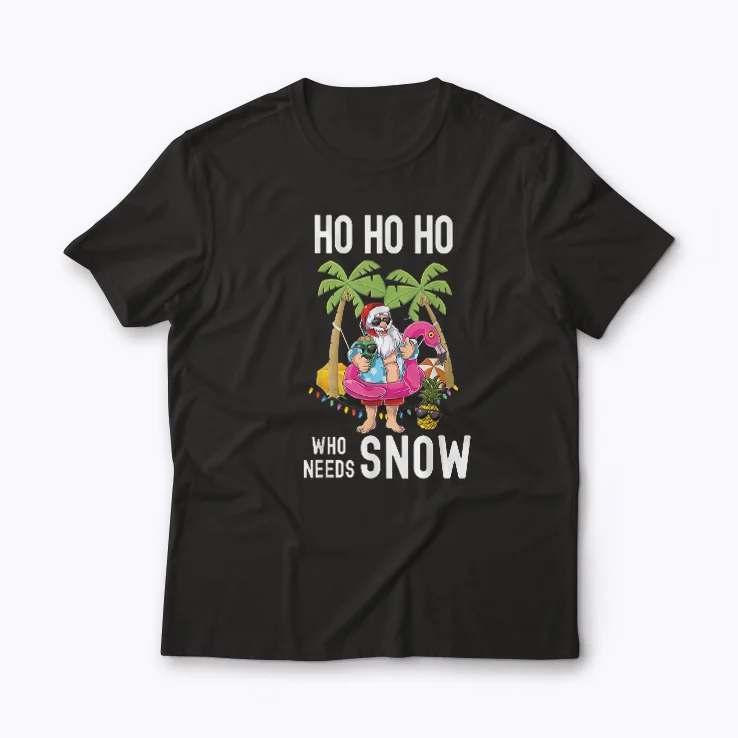 Christmas In July Palm Tree T-shirt with festive tropical design