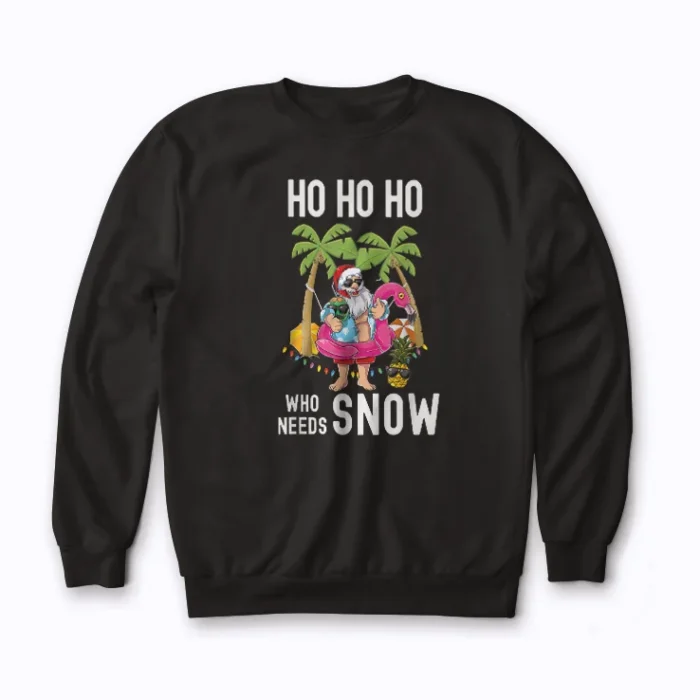 Christmas In July Palm Tree sweatshirt with quality fit and festive design