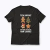 Christmas Tech Support Here To Delete Cookies T-shirt with festive holiday tech design