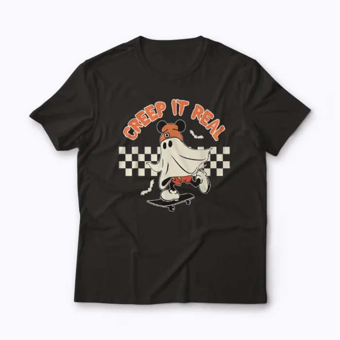 Creep it Real Spooky Ghost Mouse shirt for spooky style