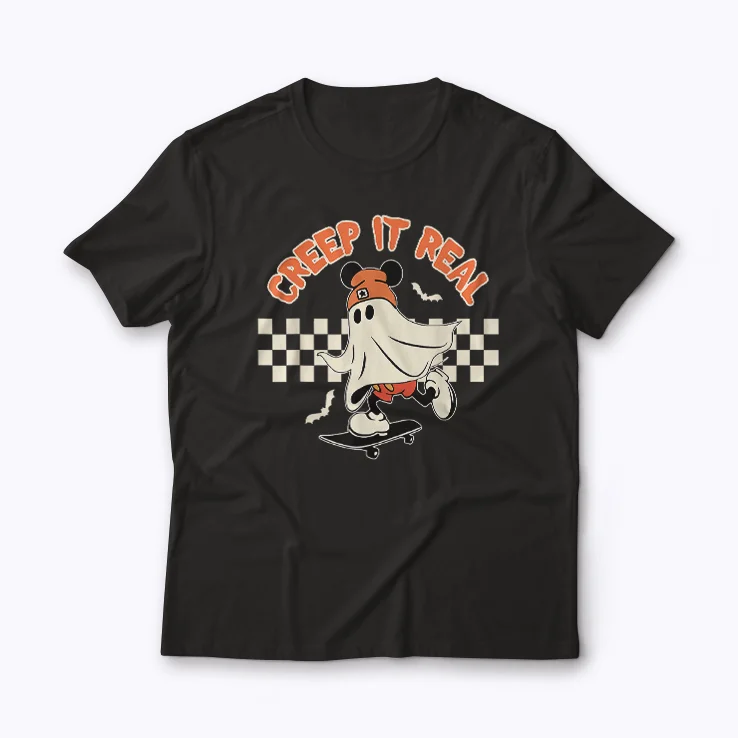 Creep it Real Spooky Ghost Mouse shirt for spooky style