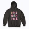 Cute Coquette Bow Pink Christmas hoodie featuring pink bow and Christmas theme