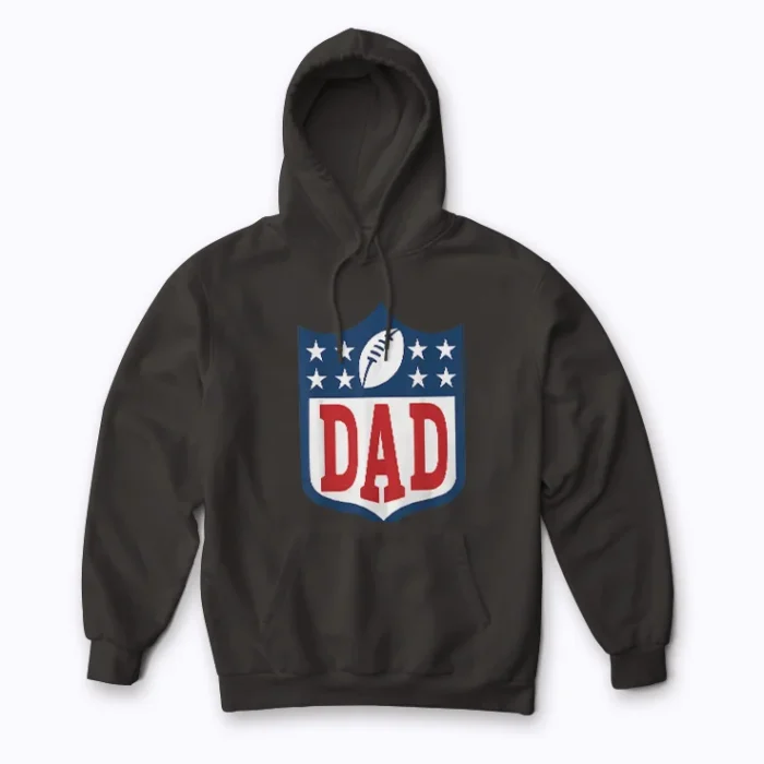 Dad American Football Birthday Family Matching Hoodie for cozy celebrations