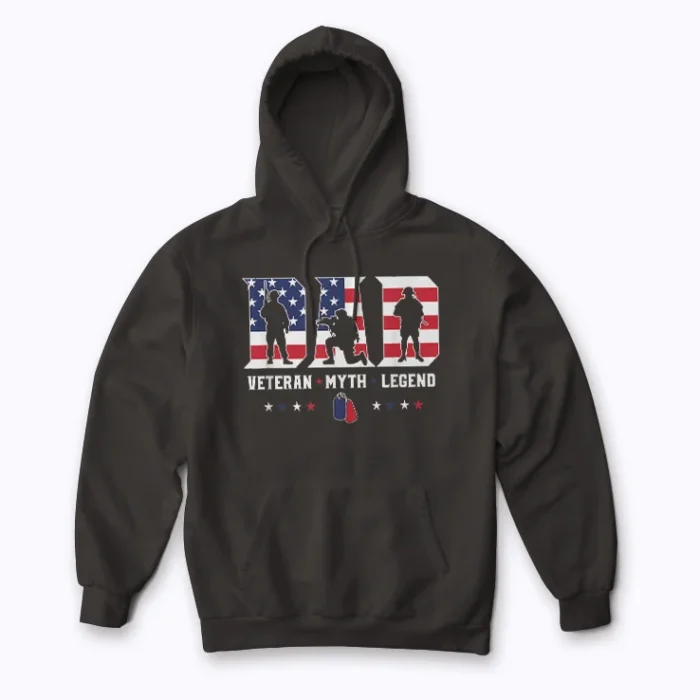 Dad Myth Military Father Gift Hoodie