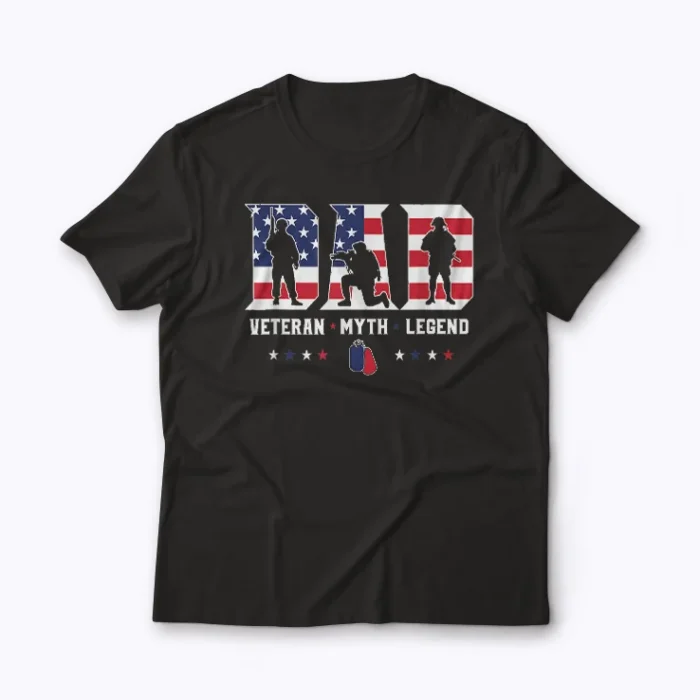 Dad Myth Legend Military Father Gift T-shirt