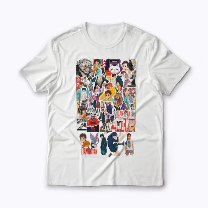 Dandadan Pegatinas T-shirt featuring iconic manga art