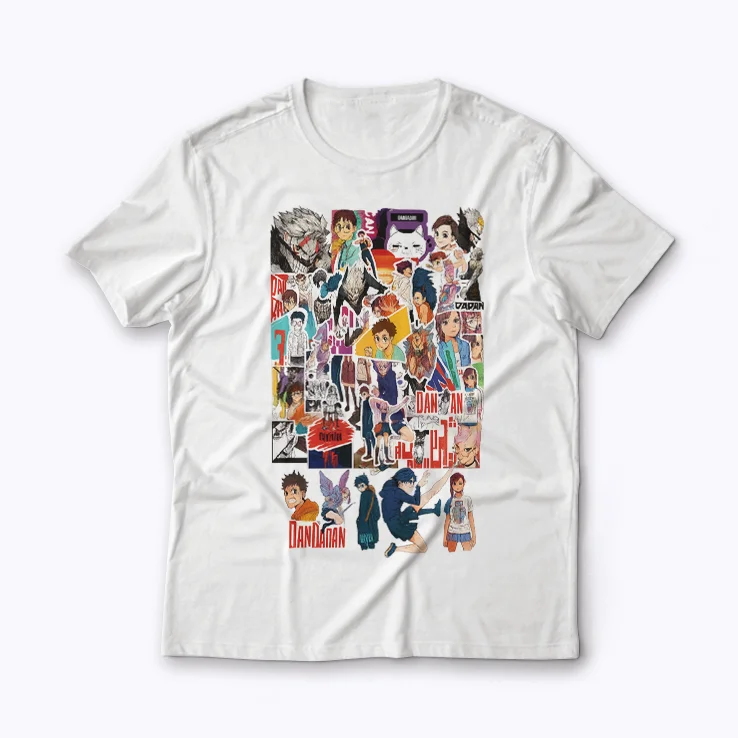 Dandadan Pegatinas T-shirt featuring iconic manga art