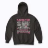 Daughter Of A Veteran Fathers Day Dad Hoodie featuring a heartfelt graphic