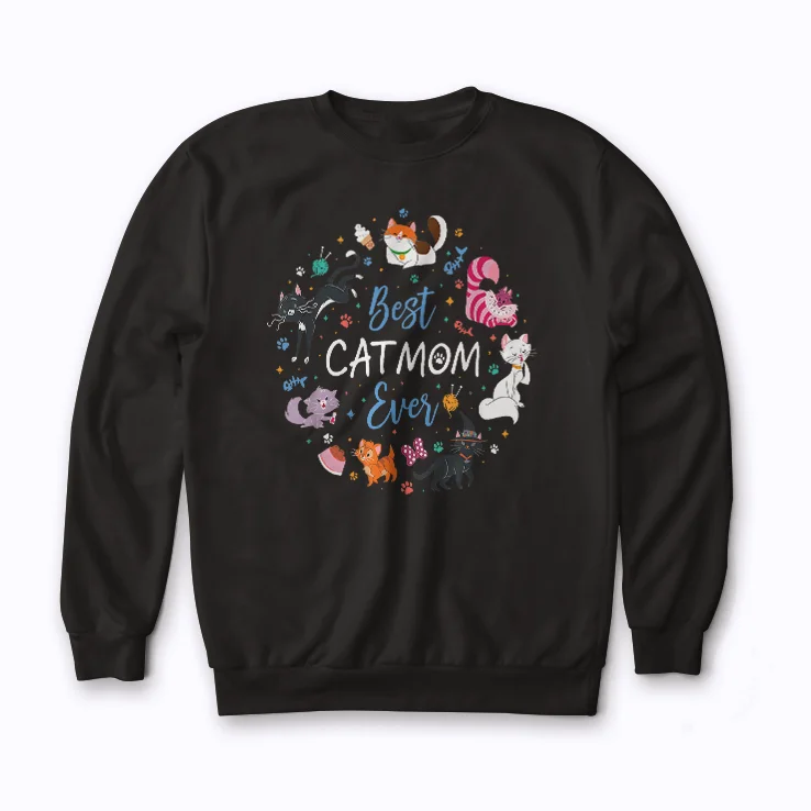 Disney Cat Mom Best Cat Mom Ever Mothers Day Gift Sweatshirt