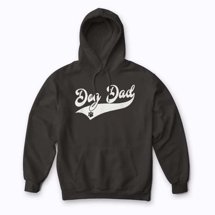 Dog Dad Athletic Paw Design Hoodie – cozy fleece with athletic paw logo.