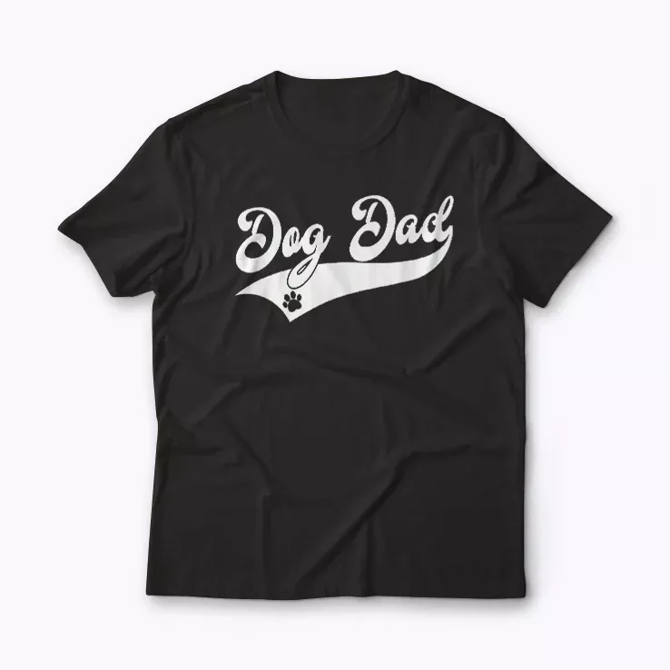 Dog Dad Athletic Paw Design T-shirt – premium cotton tee with sporty paw graphic.