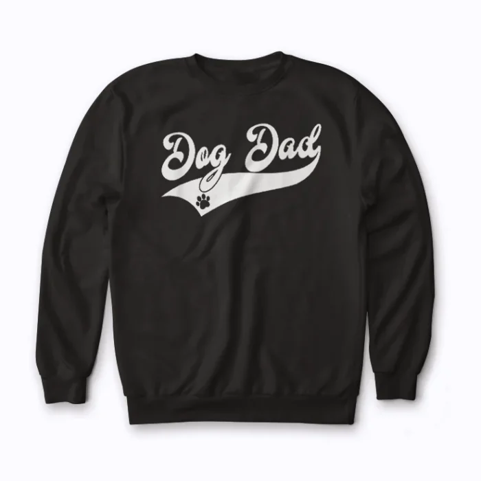 Dog Dad Athletic Paw Design Sweatshirt – soft blend fabric with paw design.