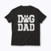 Dog Dad Distressed Paw Design T-shirt featuring a vintage distressed paw graphic