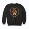 Dog Mom Puppy Love Paw Print Heart Tie Dye Gift Sweatshirt