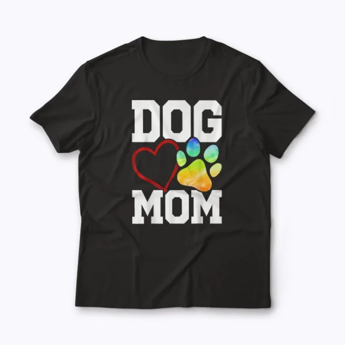 Dog Mom Vintage Distressed Funny Dog Paw Gift Women T-shirt