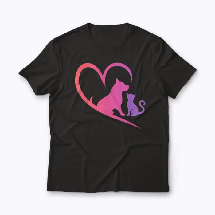 Dog Puppy Baby Cat Heart Animal T-shirt