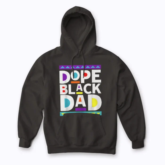 Dope Black Dad Father Hoodie on model