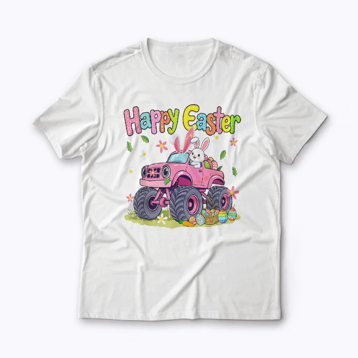 Easter Day Bunny Monster Truck Eggs shirt for a fun holiday look