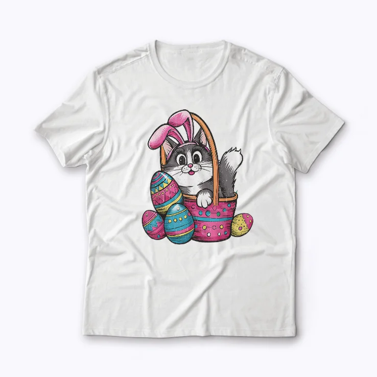 Easter Day Cat Bunny Ears Eggs shirt for a festive look