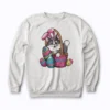 Easter Day Cat Bunny Ears Eggs sweatshirt for cozy Easter comfort
